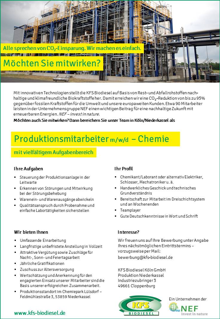 Stellen-AZ 2022-09-21 Produktionsmitarbeiter Köln-Niederkassel